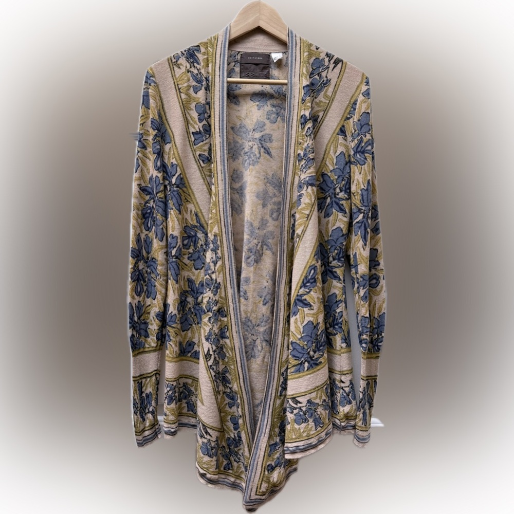 Anthropologie Linen Iris Watercolour